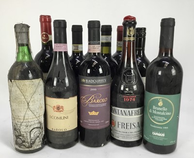 Lot 49 - Wine - twelve bottles, Italian reds, Barolo and others
