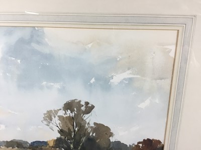 Lot 88 - Edward Wesson (1910-83) watercolour - landscape, 50cm x 32cm, mounted in glazed frame
