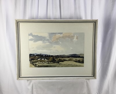 Lot 87 - Edward Wesson (1910-83) watercolour - landscape, signed, in glazed frame