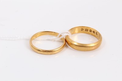 Lot 103 - Two 22ct gold wedding rings