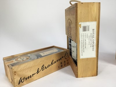 Lot 61 - Port - four bottles and one magnum - Grahams LBV 1988, magnum of Taylor's LBV 1983 and box set of Royal Oporto 1980 and 1981, each owc
