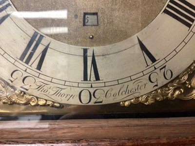Lot 675 - 18th Century longcase clock by Thomas Thorp, Colchester