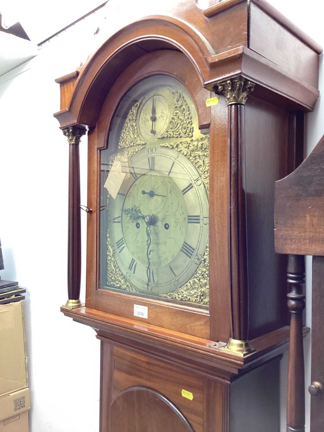 Lot 2536 - 19th Century 8-day longcase by John Johnson Halesworth in mahogany case (later casing)