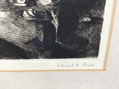 Lot 272 - Edward Payne (1906-1991) etching, Family Group, 34cm x 22cm in glazed frame