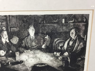 Lot 130 - Edward Payne (1906-1991) etching, Family Group, 34cm x 22cm in glazed frame