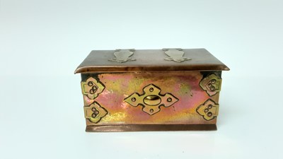 Lot 228 - Late Victorian copper and brass casket                                                          £