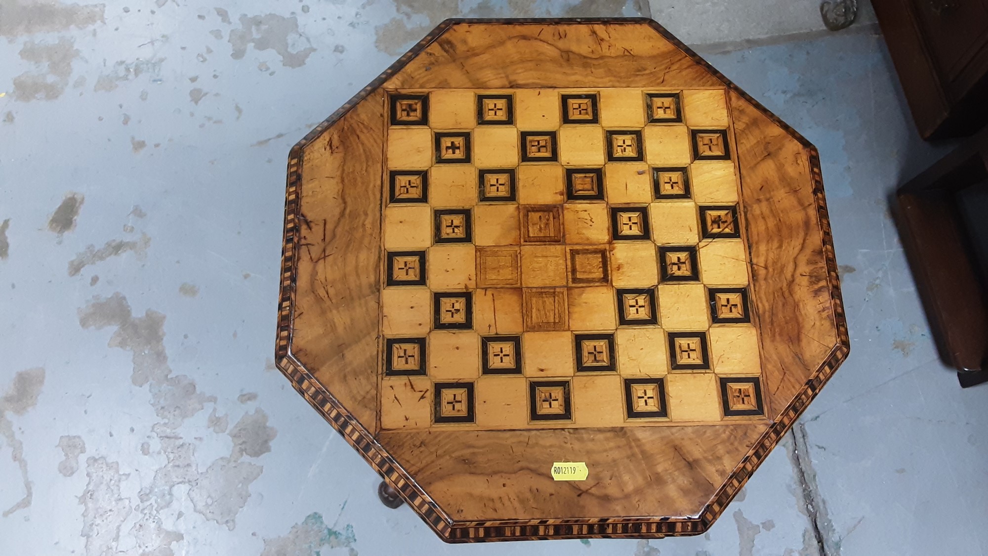 Lot 1160 - Victorian inlaid walnut trumpet-shaped