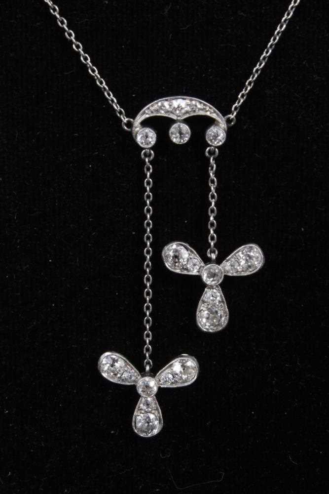 Lot 122 - Edwardian old cut diamond necklace