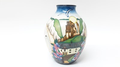 Lot 1336 - Moorcroft limited edition vase - 'A Walk Through Time', 3/8 no.64 of 100. Circa 2012