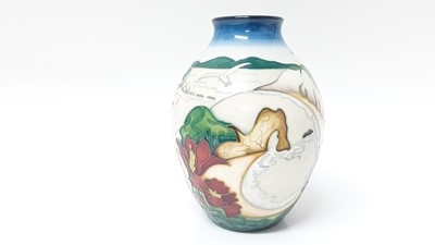 Lot 1336 - Moorcroft limited edition vase - 'A Walk Through Time', 3/8 no.64 of 100. Circa 2012