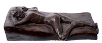 Lot 727 - Penny Grant, bronzed plaster study of a naked...