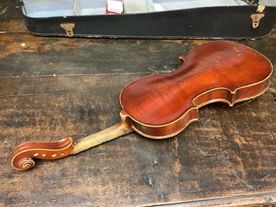 Lot 2270 - Students violin, two zithers, tambourine and other instruments