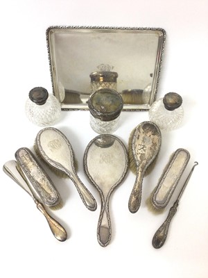 Lot 130 - Early 20th century silver dressing table items