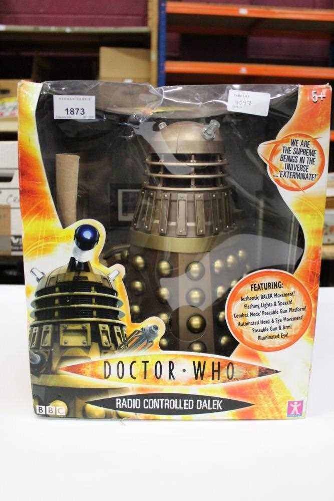 Lot 1873 - Dr. Who radio control Dalek, pair of electronic talking mugs.