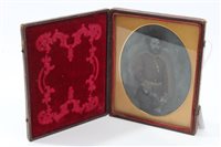 Lot 706 - Victorian ambrotype photograph on glass of a...