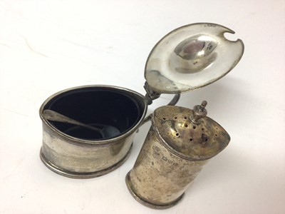 Lot 135 - 1920s silver four piece cruet set