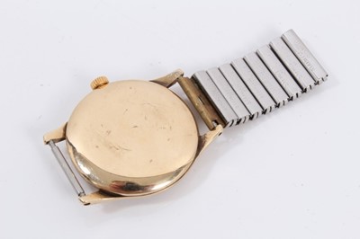 Lot 221 - Gentleman's 9ct gold Rotary wristwatch with part of a plated bracelet