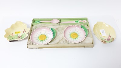 Lot 1350 - Clarice Cliff Crocus pattern trio together with Carlton Ware ceramics.