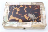 Lot 732 - Victorian mother of pearl and tortoiseshell...