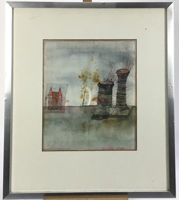 Lot 154 - Sigrid Kindel 1970s watercolour - abstract, signed and dated 1978, 30cm x 35cm, framed