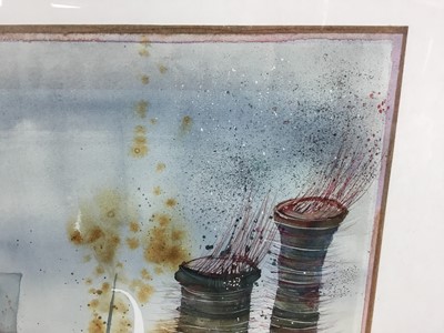 Lot 154 - Sigrid Kindel 1970s watercolour - abstract, signed and dated 1978, 30cm x 35cm, framed