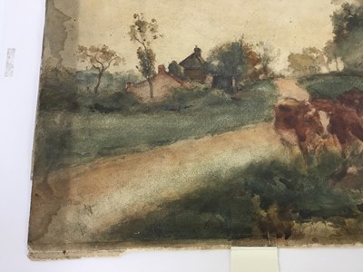 Lot 90 - East Anglian school watercolour, 38cm x 30.5cm, with mount, unframed