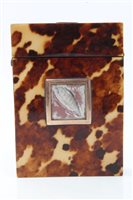 Lot 735 - Georgian tortoiseshell Carsd case with...