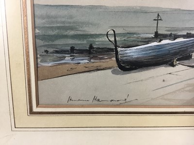 Lot 115 - Hermione Hammond 1910-2005 watercolour - beach scene, signed