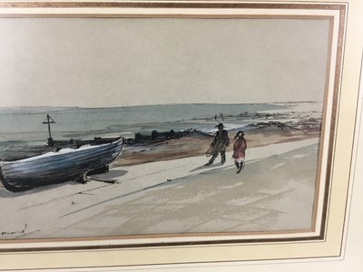 Lot 93 - Hermione Hammond 1910-2005 watercolour - beach scene, signed