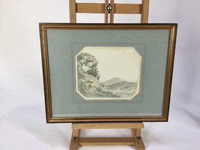 Lot 111 - Henry Bryan Ziegler (1793-1874) watercolour - rocks North Wales