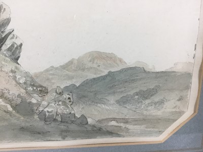 Lot 111 - Henry Bryan Ziegler (1793-1874) watercolour - rocks North Wales