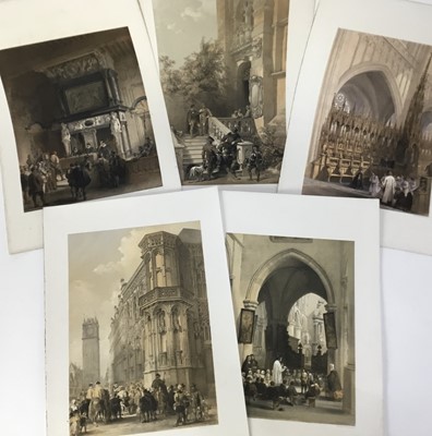 Lot 67 - Louis Haghe (1806-1885) five original lithographs, 27cm x 35.5cm, unframed