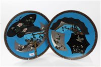 Lot 707 - Pair late 19th century Japanese Clocksisonné...