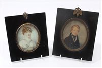 Lot 708 - Regency miniature on ivory of a young lady...