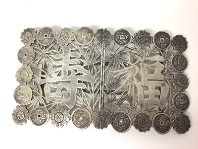 Lot 177 - Chinese white metal buckle
