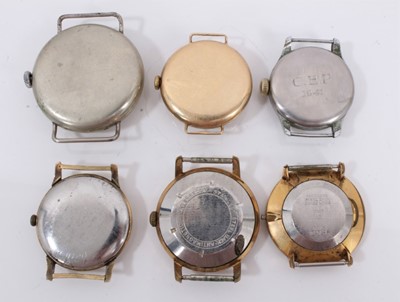 Lot 180 - Group of six vintage watches including 9ct gold cased J. W. Benson