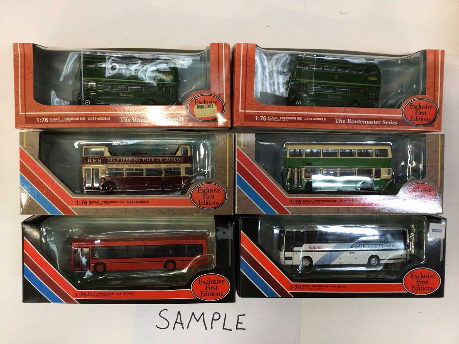 Lot 1928 - Selection of Exclusive First Editions model buses, in original boxes (16)