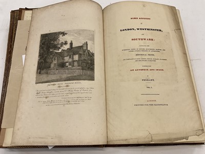 Lot 1778 - Thomas Pennant - Some Account of London, Westminster and Southwark, 2 Vols, printed for the illustrator, folio, full calf