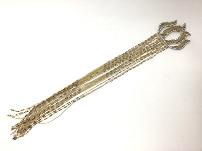 Lot 184 - Danish silver enamelled flower brooch, Victorian silver brooch, silver panel bracelet, silver hard stone cross pendant, other costume jewellery