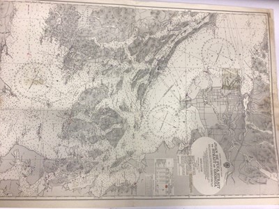 Lot 2694 - Very large quantity of maps, mostly 20th century Admiralty charts, including Africa, America, British Isles, etc
