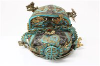 Lot 724 - Rare early 20th century Chinese papier mâché,...