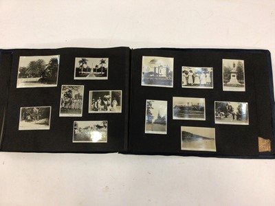 Lot 1501 - World Cruise of the British Special Service Squadron 1923 - 24 photograph album documenting the cruise with blue brushed leather covers.
