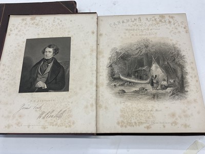 Lot 1782 - N. P. Willis - Canadian Scenery, illustrated W.H. Bartlett, numerous engraved plates, 2 vols, published Virtue London 1840/1842, half calf