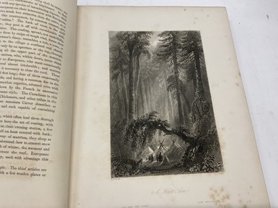 Lot 1782 - N. P. Willis - Canadian Scenery, illustrated W.H. Bartlett, numerous engraved plates, 2 vols, published Virtue London 1840/1842, half calf