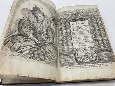 Lot 1783 - William Camden - Annales or the History of the most Renowned and Victorious Princesse Elizabeth, Late Queen of England. 3rd edition, London, Thomas Harper for Benjamin Fisher, 1635, full calf,  29...