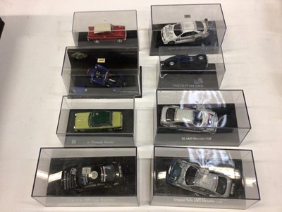 Lot 73 - One box of boxed selection of saloon and racing cars (qty)
