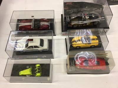 Lot 73 - One box of boxed selection of saloon and racing cars (qty)