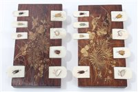 Lot 693 - Pair of Japanese lacquered hardwood and ivory...