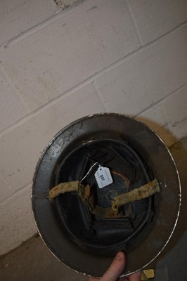 Lot 857 - Second World War British Military MKII Steel Helmet with green painted finish and NFS (National Fire Service) badge to front and numbered 13