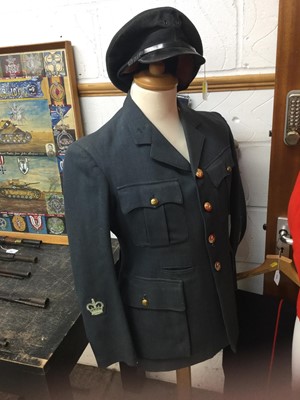 Lot 334 - 1950's RAF jacket and trousers together with cap dated 1952.